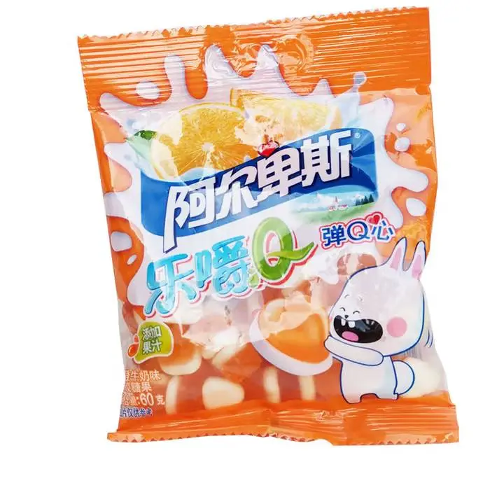 阿尔卑斯乐嚼Q牛奶味60g 1/袋