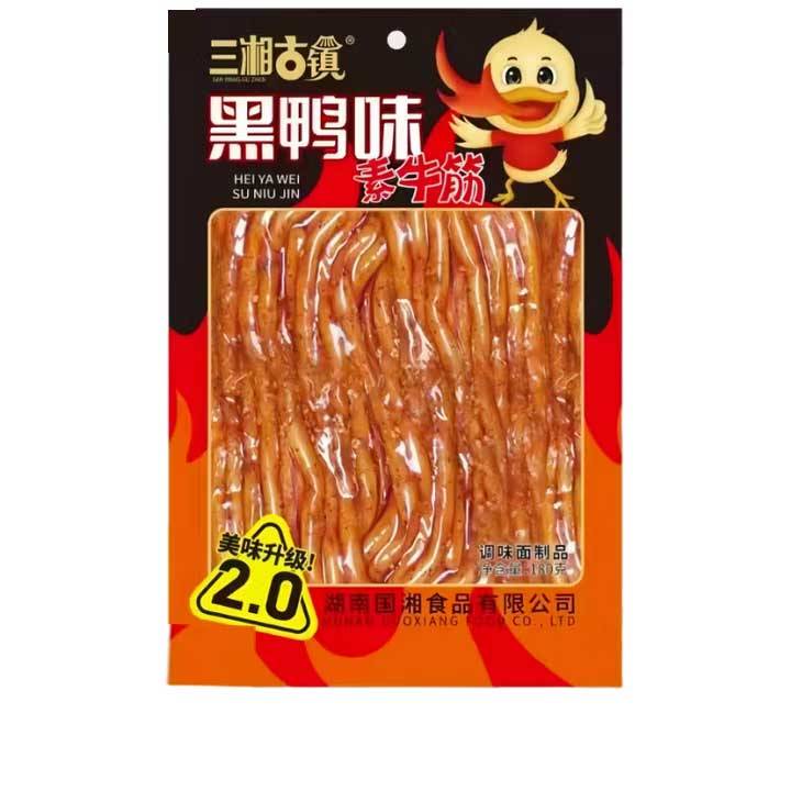 三湘古镇素牛筋黑鸭味180g 1/包