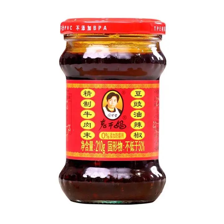 老干妈牛肉酱牛肉末豆豉油辣椒210g 1/瓶