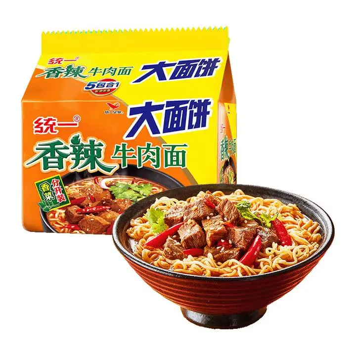 统一五连包大袋面香辣牛肉130g*5包 1/袋