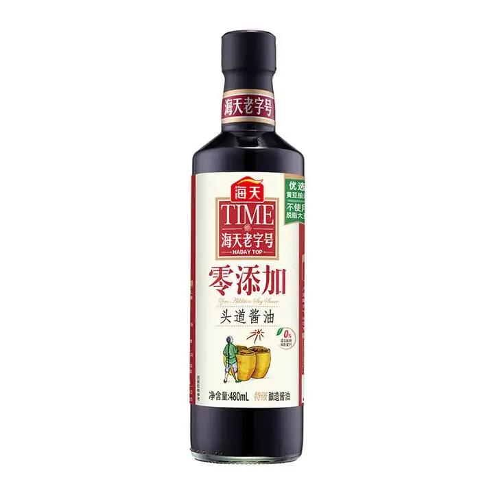 海天零添加头道酱油480ml 1/瓶