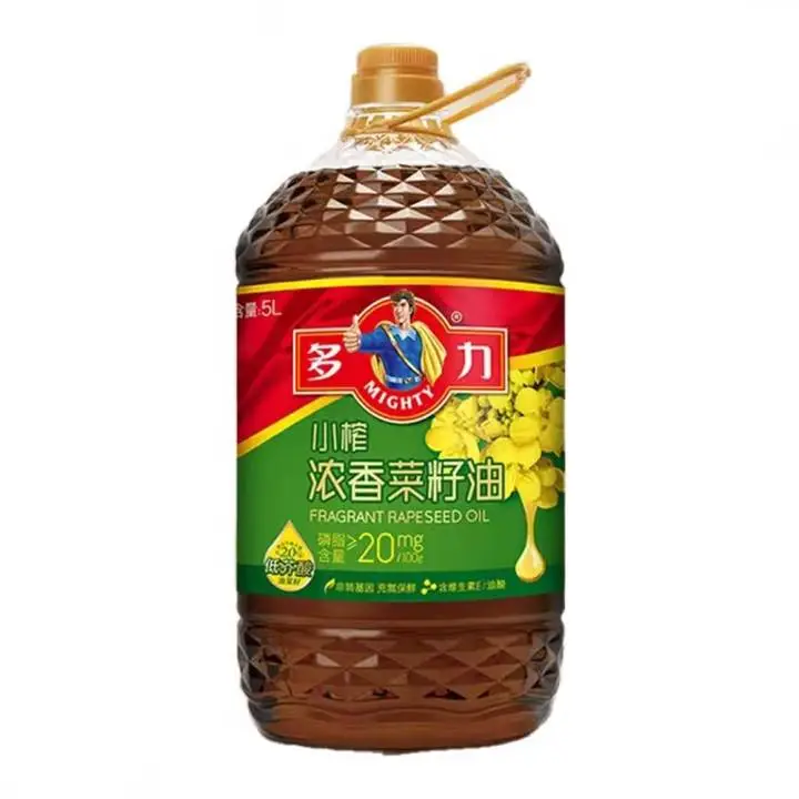 多力小榨浓香菜籽油5L 1/桶