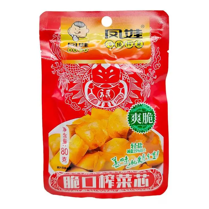 凤娃脆口榨菜芯(爽脆）80g 1/包