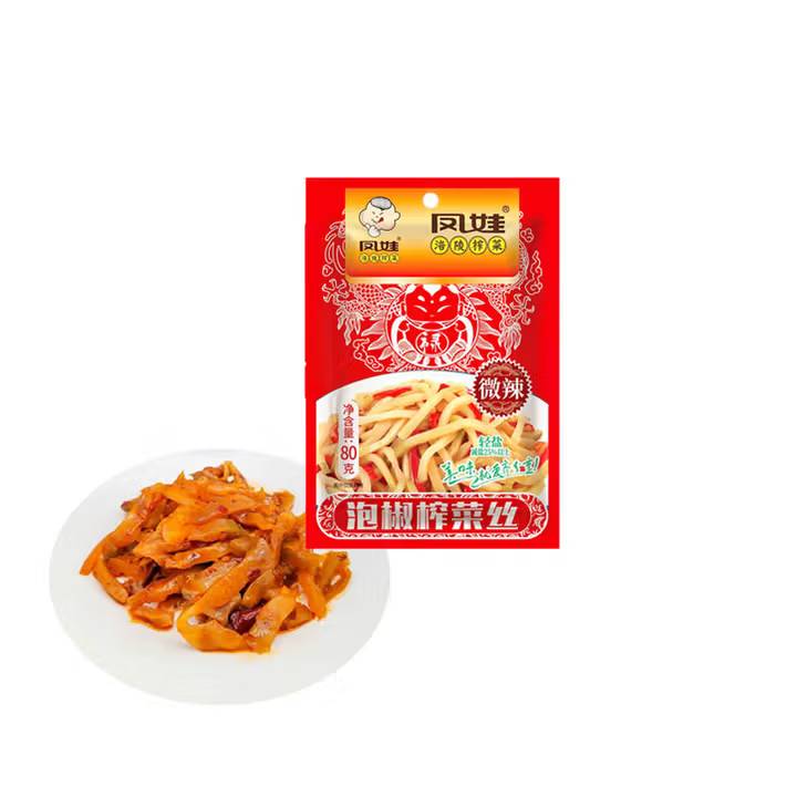 凤娃泡椒榨菜丝(微辣）80g 1/包