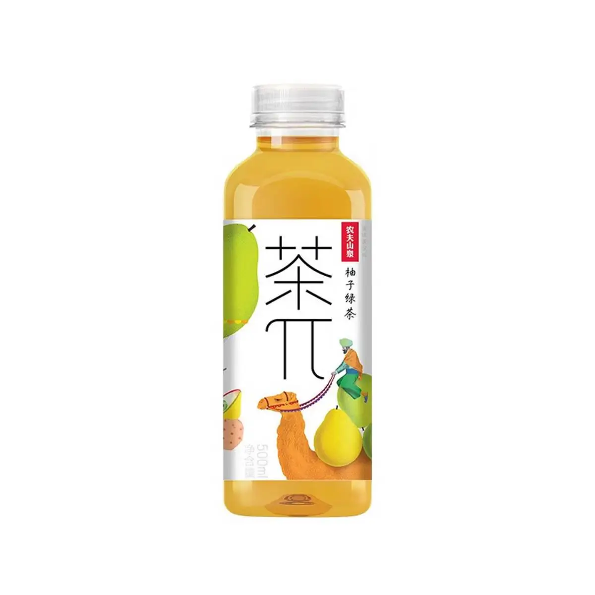 茶兀柚子绿茶果味饮料500ml 1/瓶