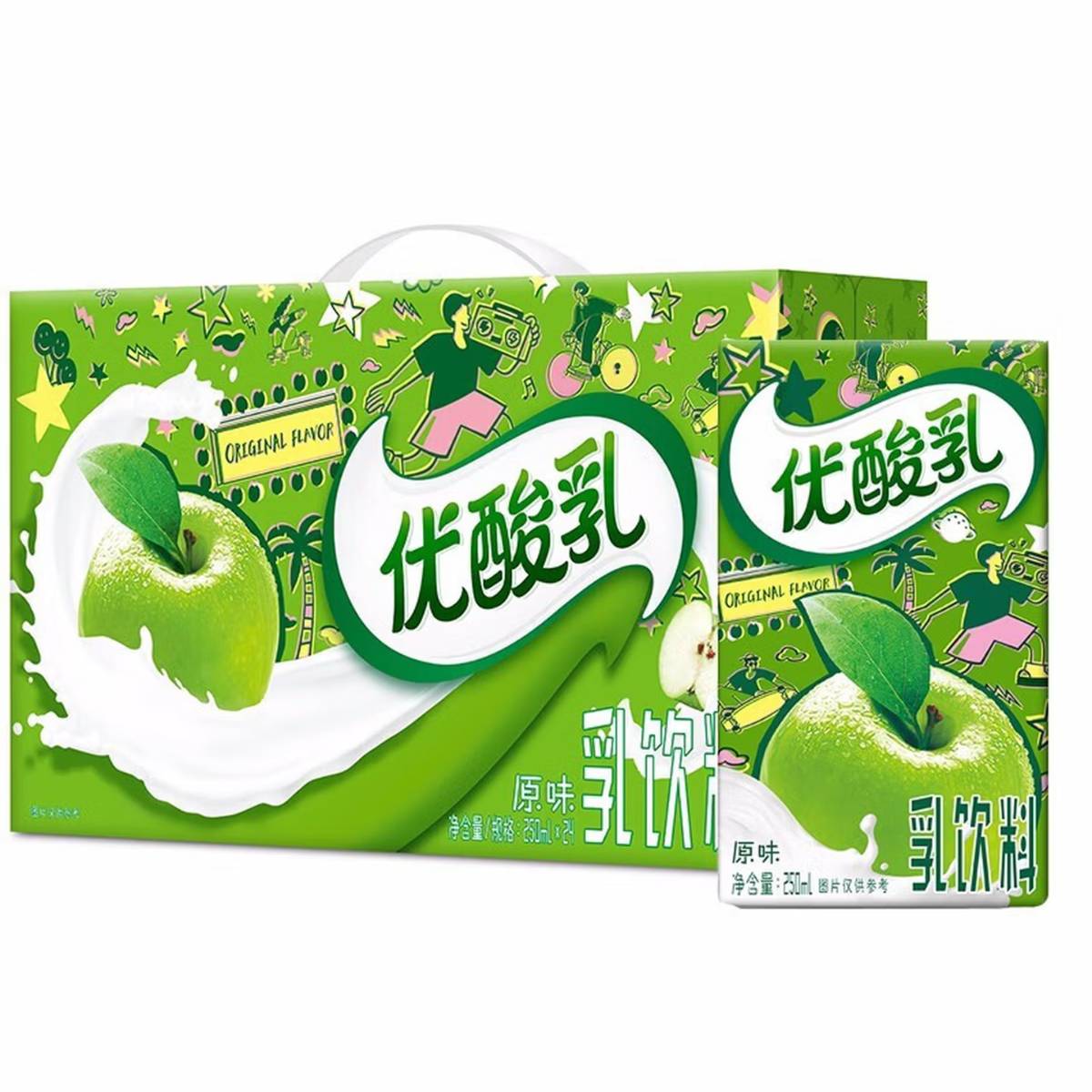 伊利利乐包原味优酸乳250ml*24盒 1/箱