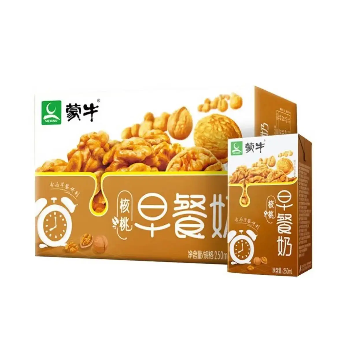 蒙牛早餐奶核桃味利乐包250ml*24   1/件