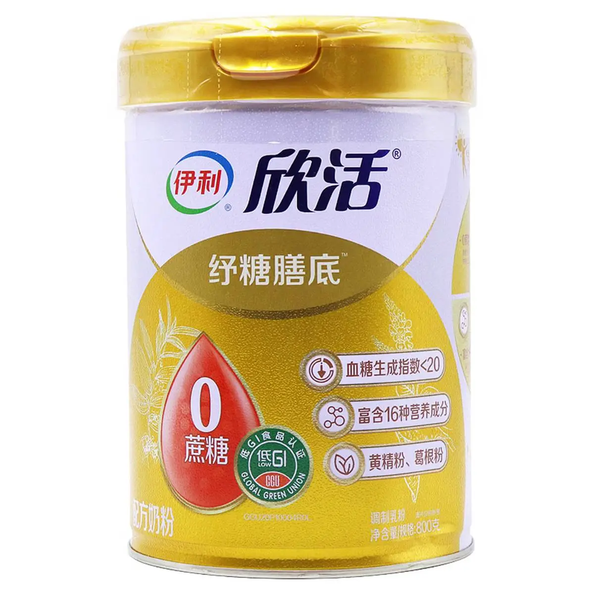 伊利欣活纾糖膳底配方奶粉800g 1/罐