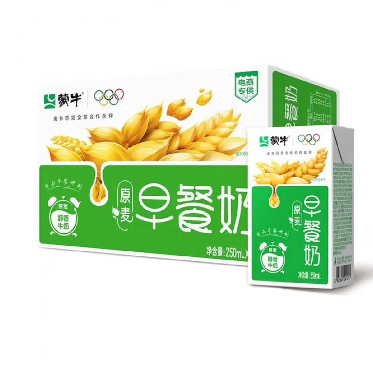 蒙牛早餐原麦牛奶250ml*24包 1/件