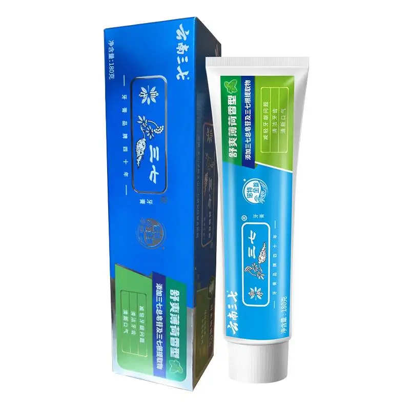 云南三七牙膏舒爽薄荷180g/支