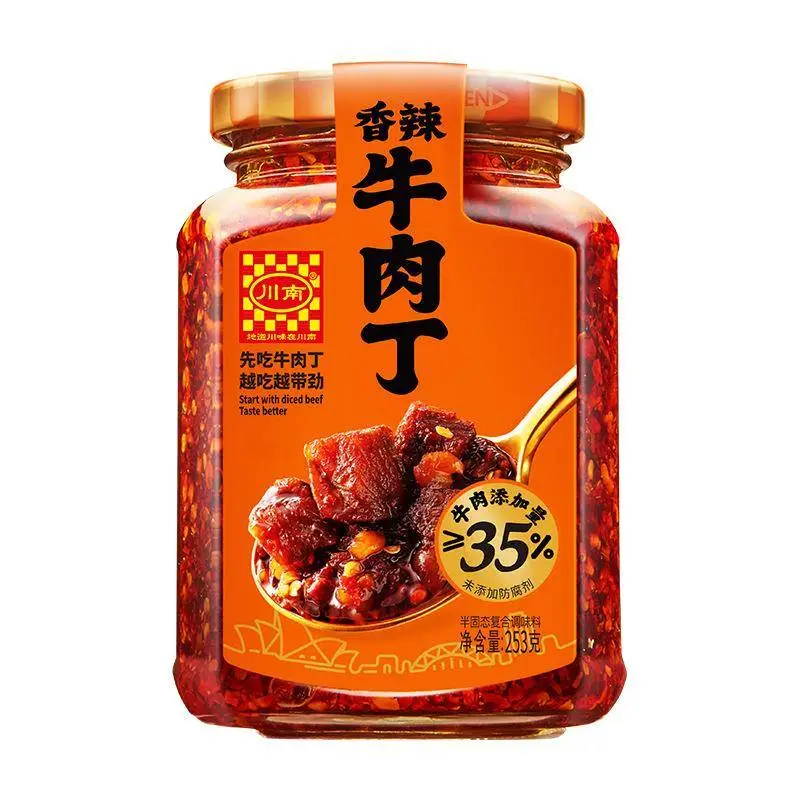 川南香辣牛肉丁253g/瓶