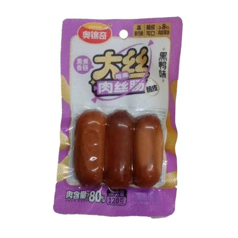 奥锦奇大丝肉丝肠（黑鸭味）120g 1/袋