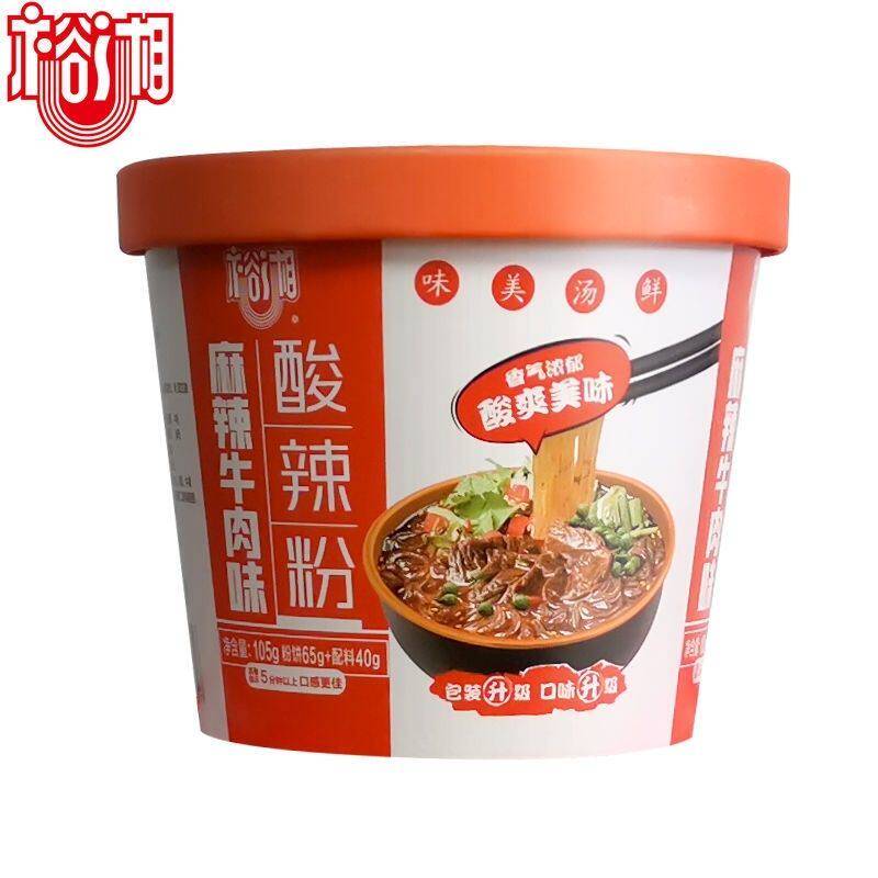 裕湘麻辣牛肉味酸辣粉105g/桶