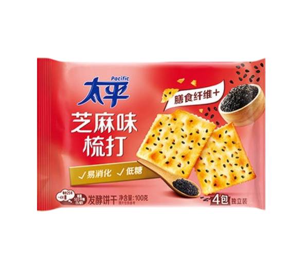 太平苏打饼干芝麻口味100g/袋小包装