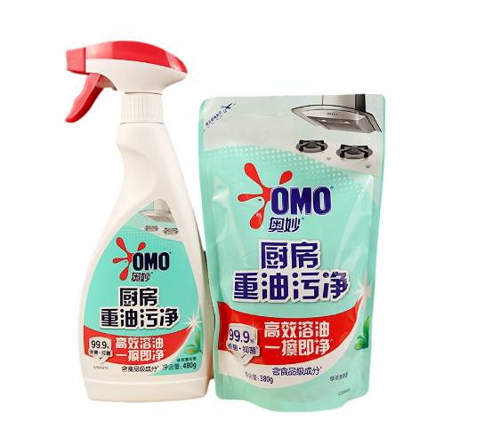 奥妙厨房重油污净绿茶薄荷香型促销装 480g+380g/组