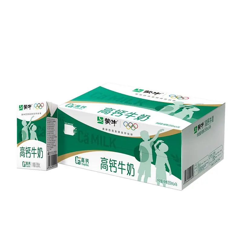 蒙牛高钙牛奶250mL×24盒/件