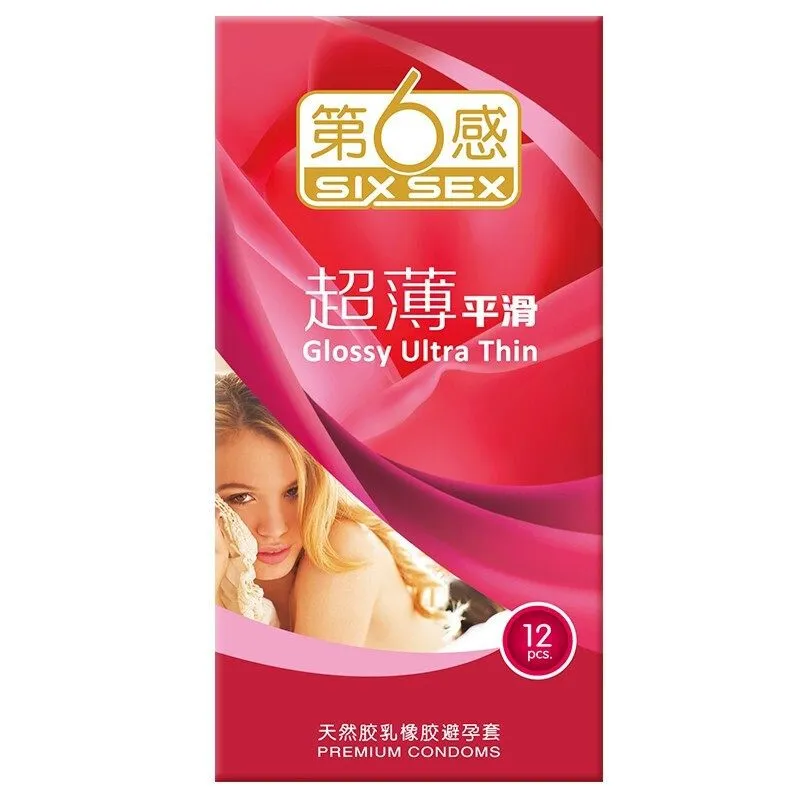 第6感 超博平滑天然胶乳橡胶避孕套12只装