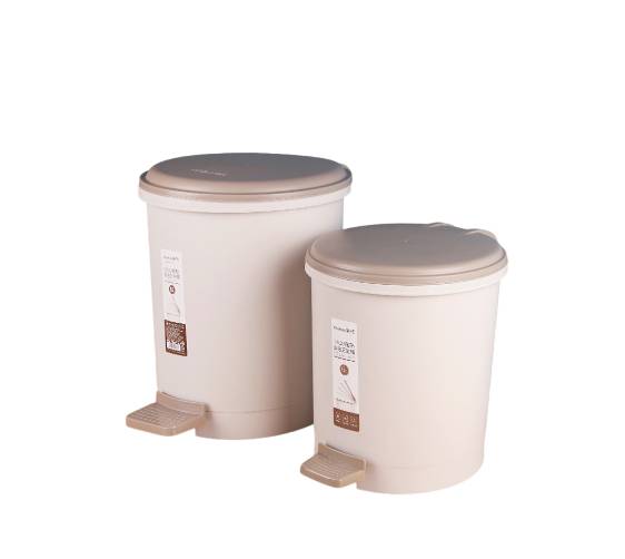 茶花垃圾桶带盖脚踏式24cm6L垃圾桶一个