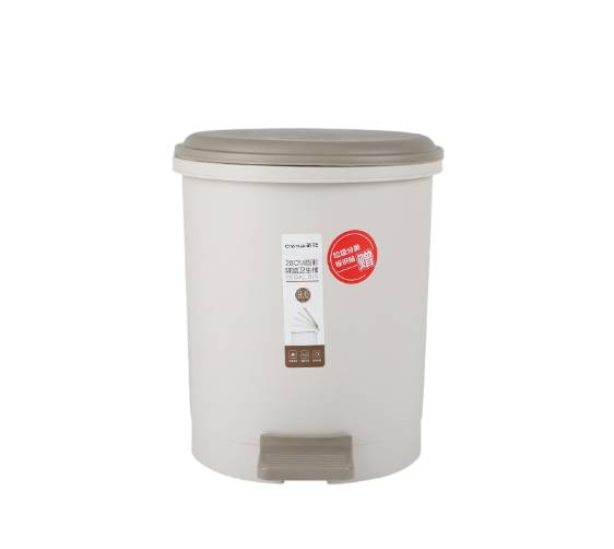 茶花垃圾桶带盖脚踏式28cm 9.6L垃圾桶一个