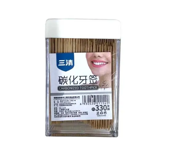 L)三清炭化牙签330支(长方筒装)SQ-1154SQ-1154
