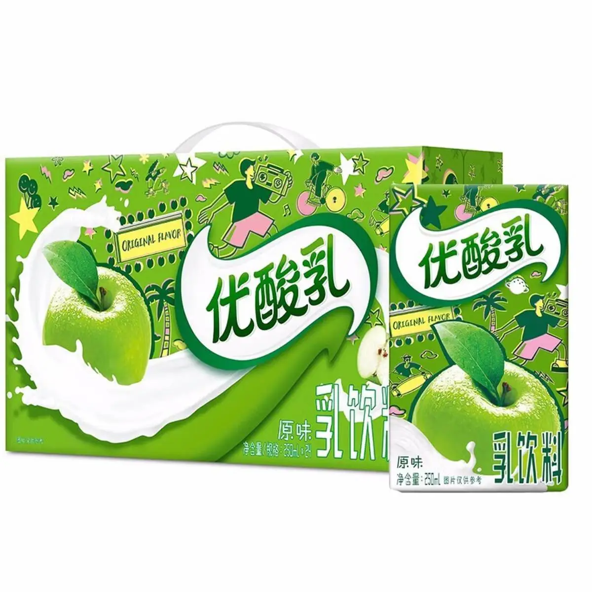 特价【8月产】伊利利乐包原味优酸乳250ml*24盒 1/箱