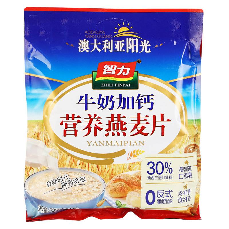 智力牛奶加钙营养燕麦片525g/袋