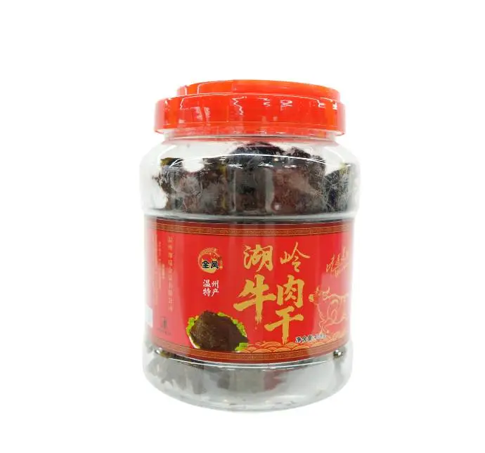 湖岭牛肉干温州特产桶装净含量408g/瓶