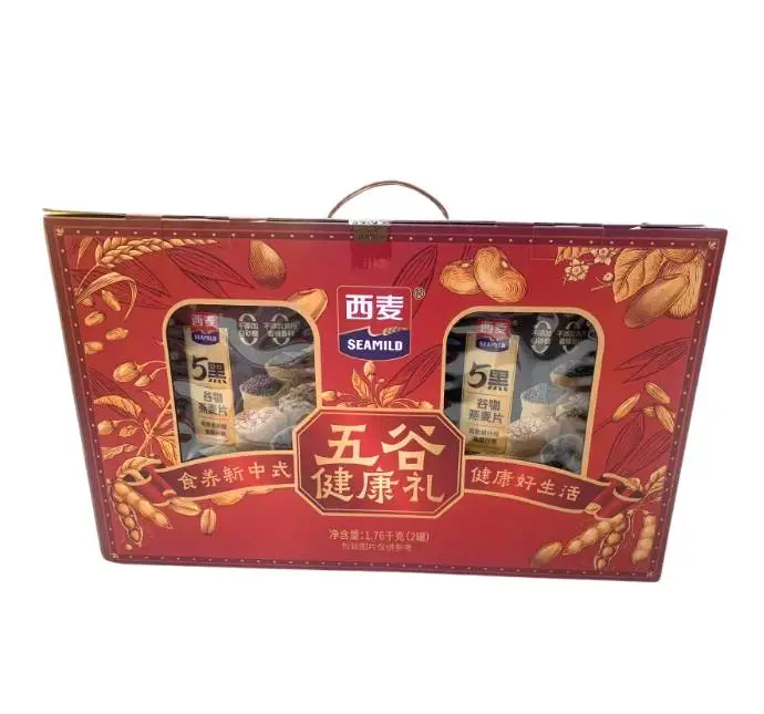 西麦5黑谷物燕麦片880g*2罐/盒