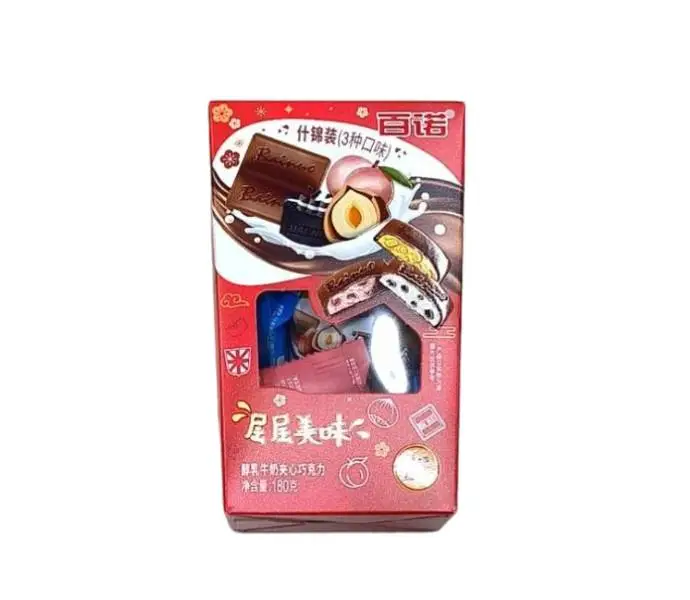 百诺180g牛奶夹心脂巧克力(什锦装)180g 1/盒