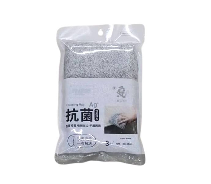 开普特抗菌竹炭抹布 30*30（3片装）WH-3433WH-3433 1/包