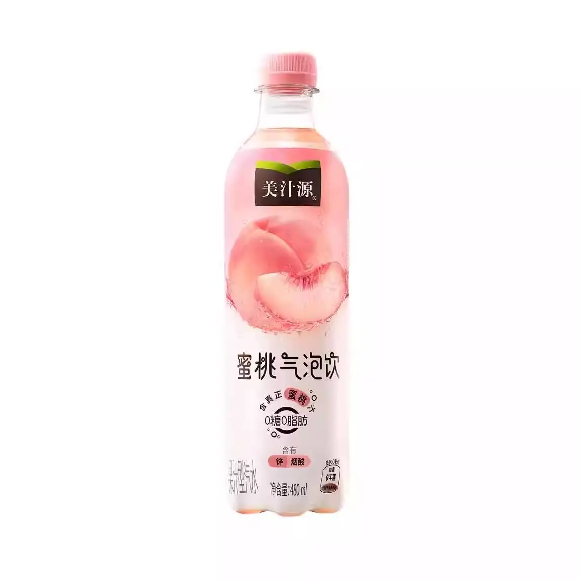 美汁源蜜桃气泡饮桃汁汽水480ML(12)480ml 1/瓶