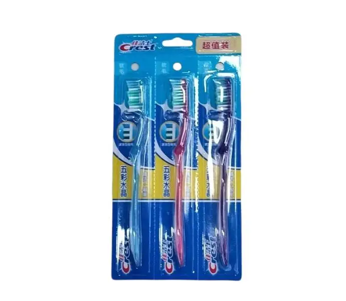 佳洁士五彩水晶牙刷三支特惠装（软毛）