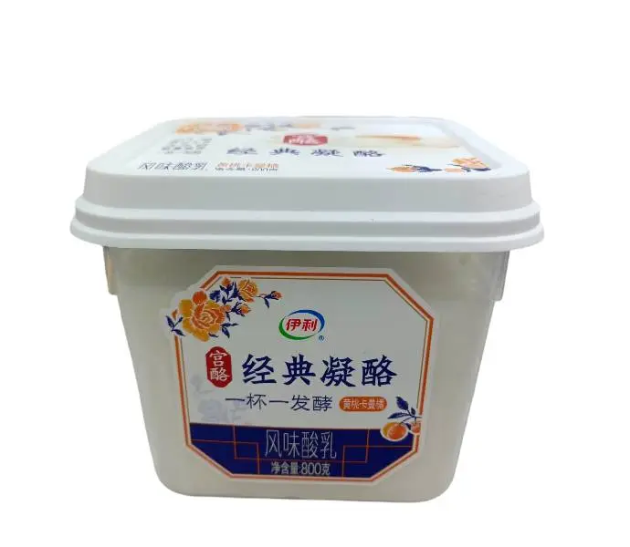 伊利宫酪经典凝酪黄桃卡曼橘风味发酵乳   800g/盒