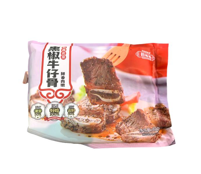 珍味港黑椒牛仔骨   400g/包