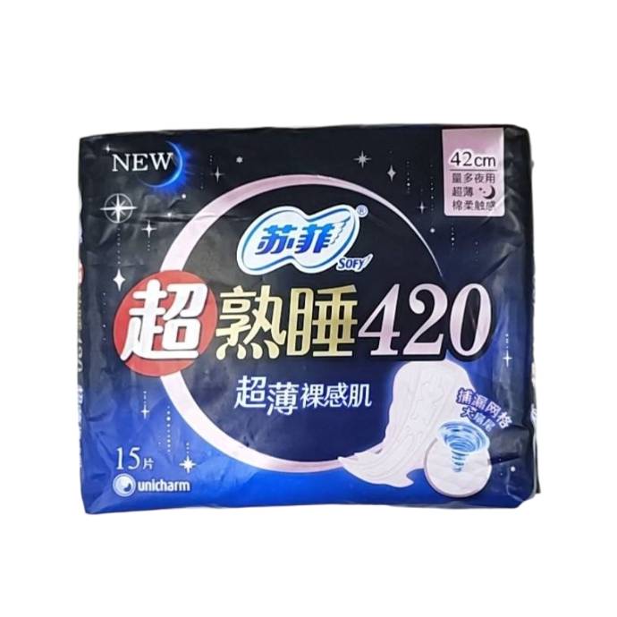苏菲超熟睡夜用420MM15片装.