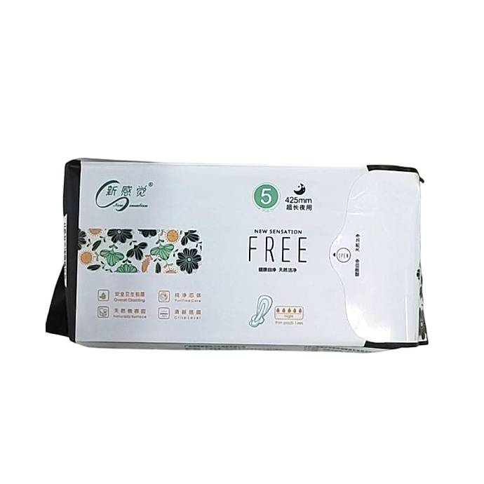 新感觉自净抑菌卫生巾超长夜用425卫生巾5片装5片 1/包