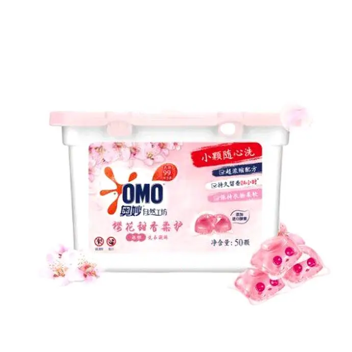 奥妙自然工坊樱花甜香柔护洗衣凝珠50颗 400g/盒