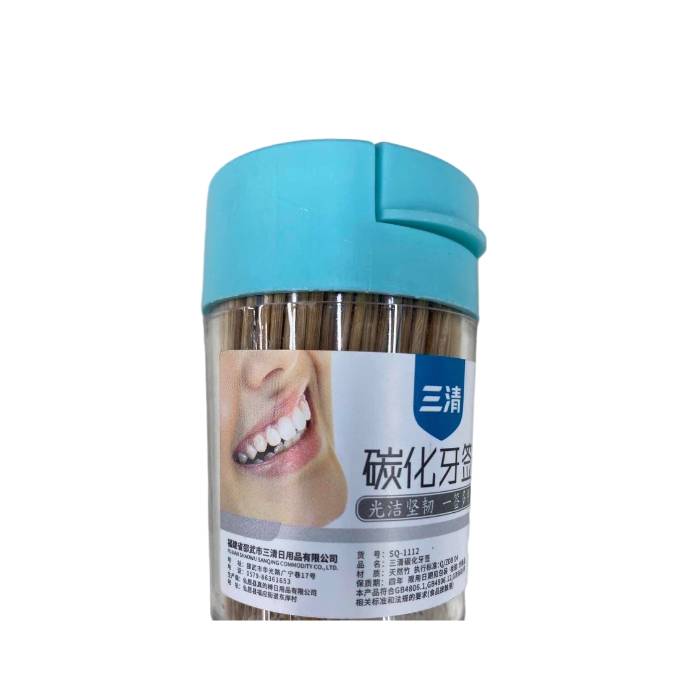 (L)三清炭化牙签450支（圆筒装）SQ-1112 1/瓶