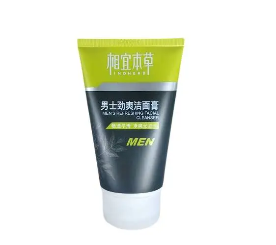 相宜本草男士劲爽洁面膏深层清洁洗面奶泡沫110g