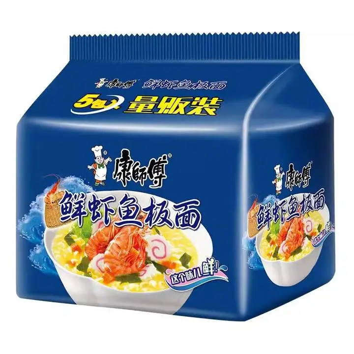康师傅经典袋鲜虾鱼板面85g*5 1/袋