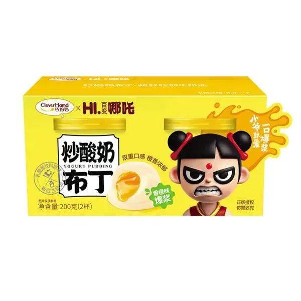 巧妈妈炒酸奶布丁香橙味爆浆150g