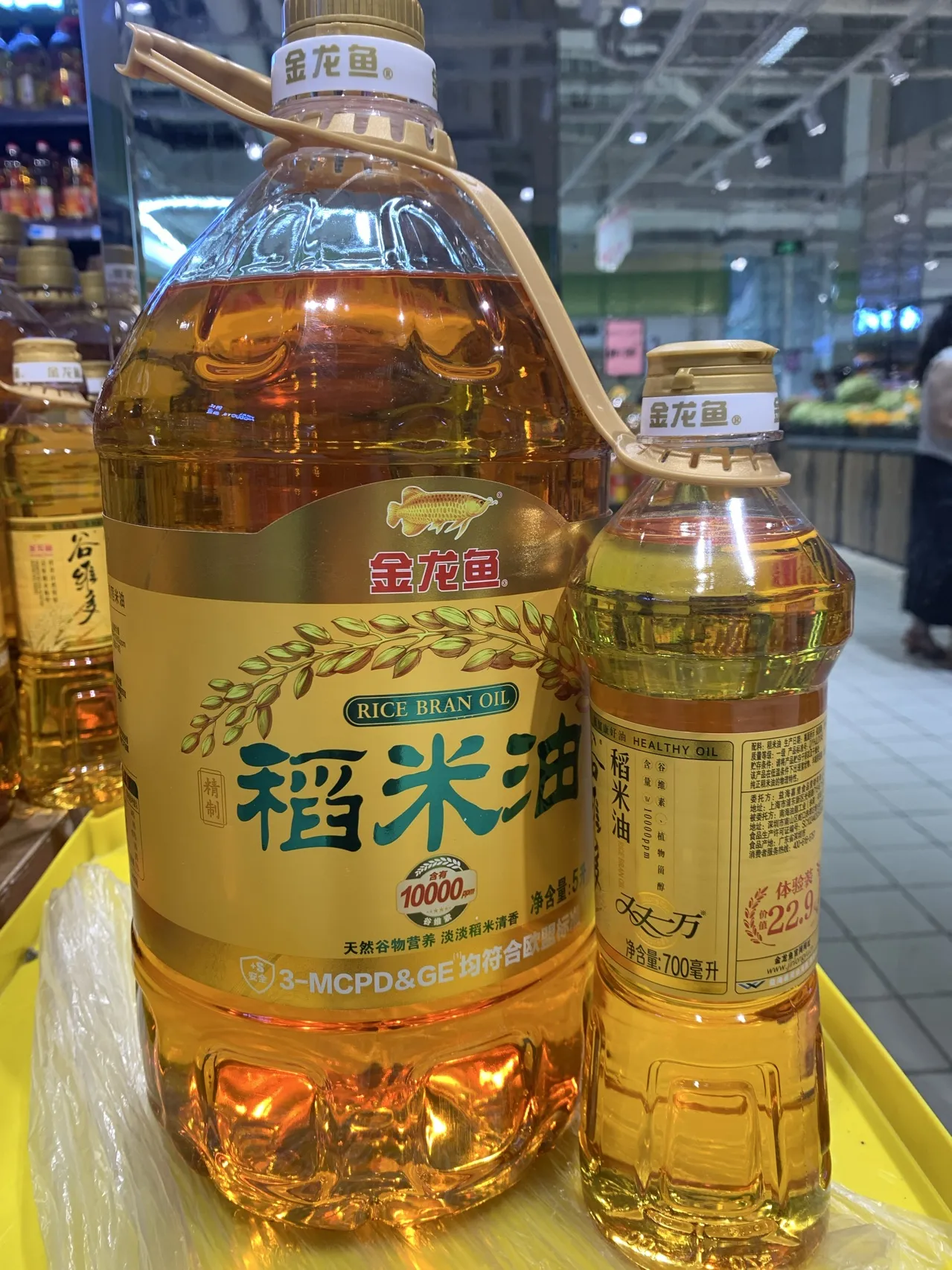 官方金龙鱼谷维多特级稻米油   5L/ 桶